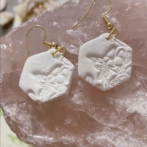 Polymer clay earrings 18k gold plated